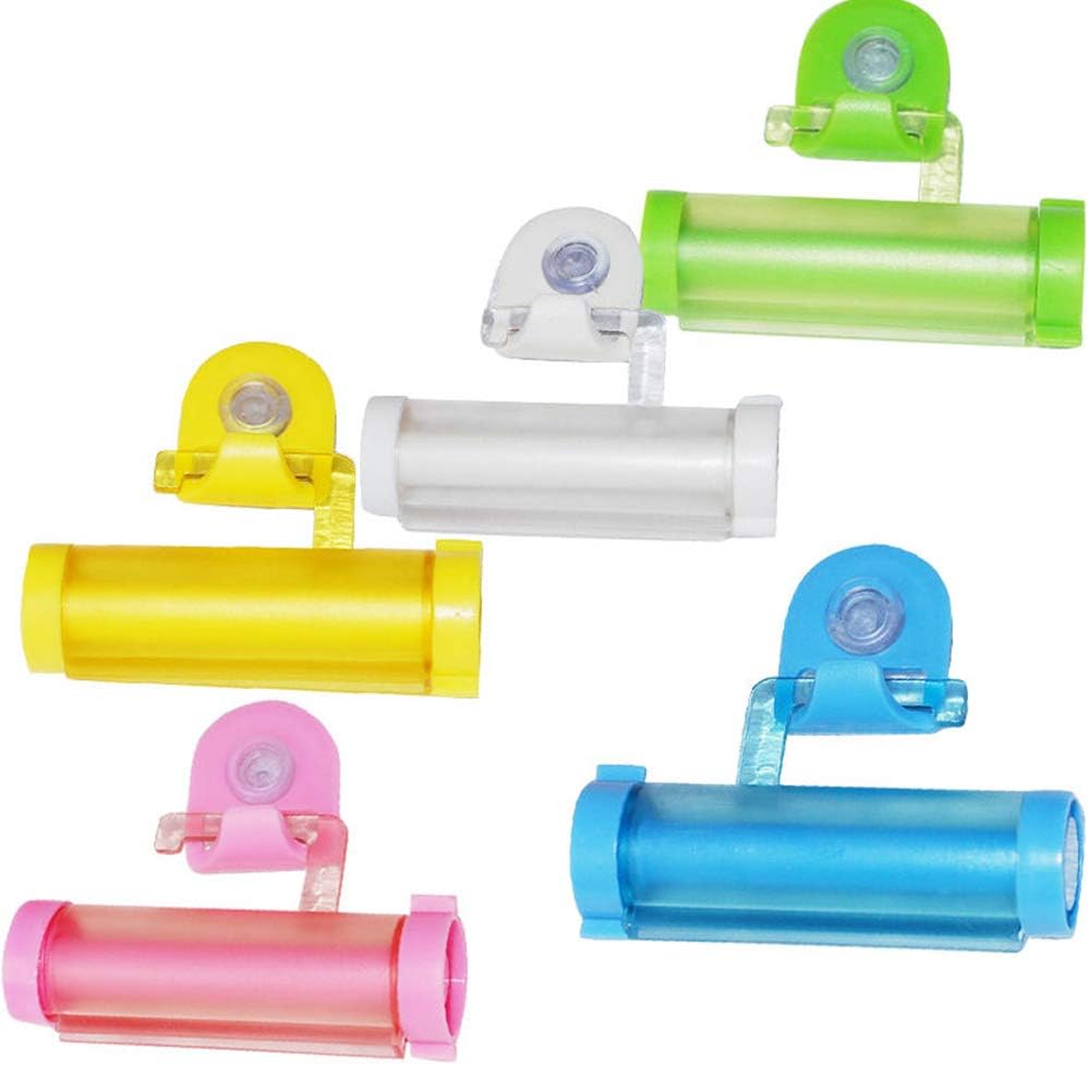 Limeo Toothpaste Dispenser Squeezer Toothpaste Squeezer Creative Toothpaste Press Rolling Tube Toothpaste Squeezer ABS Plastic Toothpaste Squeezer Roll Tube Toothpaste (3 Random Color)