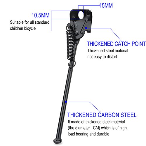 USONG Children's Bicycle Single-side Stand Folding Bicycle Bracket Children's 12" 14" 16" 18" 20" Bicycles Accessories Bike Racks Bikes Side Kickstand (20 inch)