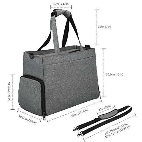 Joypea Tote Bags for Breast Pump with Compartments for Storage Bottles Laptop for Working Mom,Large Capacity Nappy Diaper Tote Bag,Breast Pump Travel Bag(Bag for Pumps Such As Spectra & Medela Brea