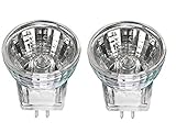 Pack of 2 Bulbs, Landscape Lighting MR8 12V 10W 30Deg No Lens Cover