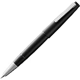 LAMY 2000 Matte Black Fountain Pen - Fine | Ergonomic Grip Steel-Nib Pen with LAMY T10 Blue Ink Cartridge for Writing &amp; Calligraphy
