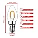GEZEE 1W LED Filament C7 Night Light Bulb,Warm White 2700K, E12 Candelabra Base Lamp C7 Mini Tubular Shape,Refrigerator Indicator Bulb,10W-12W Incandescent Equivalent, Non-dimmable,(5-Pack)