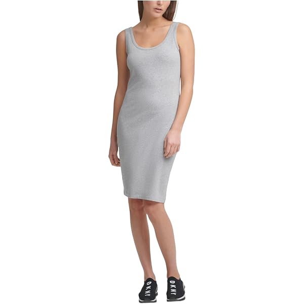 dkny grey dress DKNY Sport Women's Embellished Logo Tank Dress-Grey (Small) at Amazon  Women's Clothing store