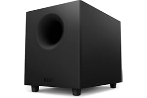 NZXT Relay PC Gaming Subwoofer - AP-SUB80-US - Deep, Powerful Bass - Compact Design - 140 Watts - Down-Firing 6.5" Driver - Crossover & Phase Control - Black
