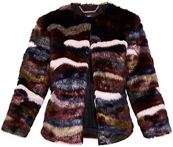 Ted Baker ROBARLA Multi Colour Faux Fur Jacket
