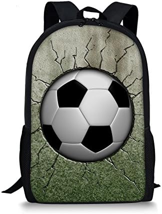 Cool Soccer Football Print Teens Bagpack Bookbag womem Men