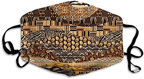 AORSTAR Dust Mask African Style Patchwork Washable and Reusable Cleaning Mask,for Allergens,Exhaust Gas,Running,Cycling,Outdoor Activities