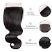 10A Brazilian Closure Body Wave 100% Unprocessed Virgin Human Hair Lace Closure 4X4 Free Part Natural Black (12 Inch, fp closure)