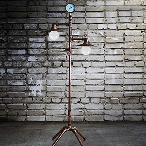Vintage Creative Iron Water Pipe Floor Lamp Loft Industrial Standing Lamp Hotel Bedroom Study Living Room Light
