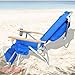 Deluxe 3 in 1 Lay Flat Aluminum Beach Chair Lounger with Drink Holder and Large Storage Pouch