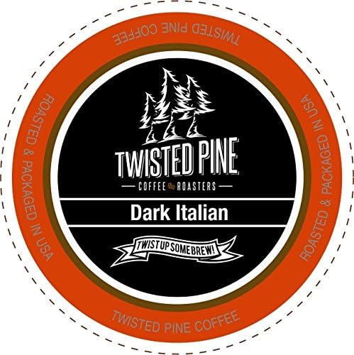 Twisted Pine Coffee Dark Italian, Super Intense Dark Roast, Single-Serve Cups for Keurig K-Cup Brewers, 40 Count