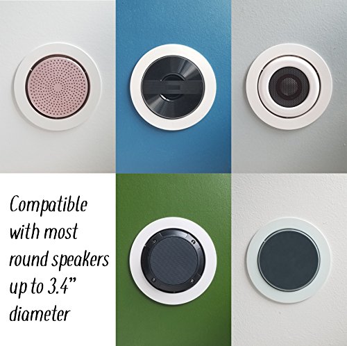 The-Flush-Mount--Built-in-Wall-or-Ceiling-Mount-for-Round-Puck-Speakers--Includes-Wiring--Does-not-muffle-built-in-speakers--by-Mount-Genie
