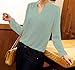 Farktop Women's Summer Long Sleeve Casual Loose Chiffon T Shirt Blouse Tops