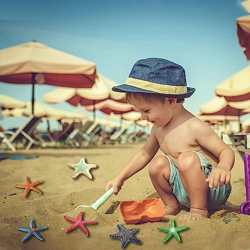 NALACAL 8 Pcs Diving Starfish Pool Toy Colorful Big Starfish Set Summer Swimming Diving Toys Set Dive Throw Toy Set Underwater Swimming Toy