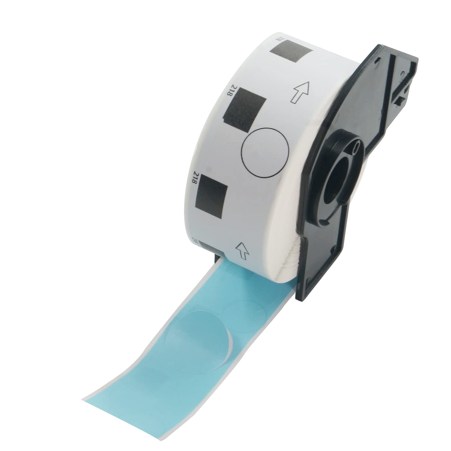 BETCKEY - 1000 Blue Labels Replacement for Brother DK-11218, Φ24mm Round 1 Inch Large Round Labels Compatible with Brother QL Label Printers