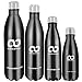 Alpha Armur 12 Oz (350ml) Insulated Hiking Water Bottle Double Wall Vacuum Insulated Stainless Steel Water Bottle Flask Protein bicycle metal water Bottle with Narrow Mouth, Black