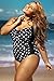 Aleumdr Womens Black White Polka Dot Print Padded Push Up One Piece Swimsuit Monokini Swimwear Plus Size XL Size Black