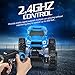 DOUBLE E RC Cars Newest 1: 12 Scale Remote Control Car with Two Rechargeable Batteries & Dual Motors Off Road RC Trucks, High Speed Racing Car for Kids, Blue