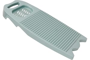 Cansybil Non-Slip Laundry Washing Board, Household Washboard, Hand Wash Board, Manual Wash Clothes Laundry Pad Scrubbing Board for Household(15.7x8.07x1.06inches) (E-Light Blue)