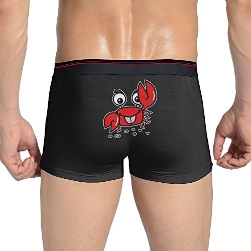 NC WUYQX Men Cotton Boxer Brief Underwear Cartoon Crabs Stretchable Briefs Underpants XXX-Large