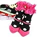 KF Baby Non-Skid Baby Girl Ruffle Lace Shoe Socks,5 Pairs, Infants to Toddlers