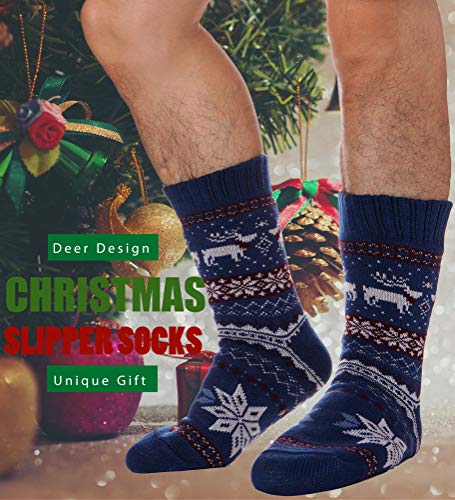 image for ProEtrade Mens Fuzzy Slipper Socks Warm Thick Heavy Fleece lined Chris