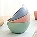 Golandstar Eco Friendly Healthy Wheat Straw Plastic Bowl for Rice,Noodles,Soup, Popcorn, Fruit, Salad,Ice Cream,Cereal Dinner Party Bowls 3pcs Set (3pcs, Blue, Green, Pink)