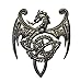 Dragon, Metal Wall Mounted Art, Mythical, Celtic, and Gothic Sculpture, 14.5 x 17.25 Inches