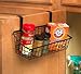 Spectrum Hanging Baskets for Organizing (Small, Bronze) - Grid Over the Cabinet Wire Basket for Kitchen or Bathroom - Door Hanging Storage Organizer for Cleaning Supplies, Washcloths, & Hand Towels