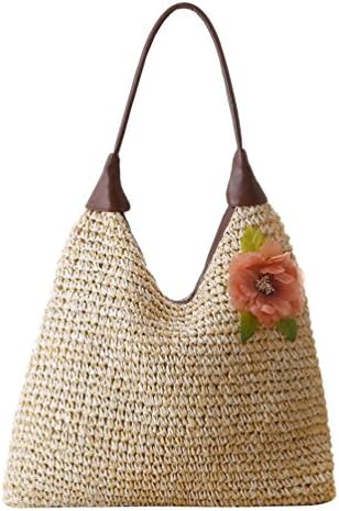 Large Straw Hobo Bag for Womens Summer Fashion Beach Totes Bags Top Handle Rattan Shoulder Handbags Purse