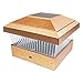 iGlow 8 Pack Copper Outdoor Garden 5 x 5 Solar LED Post Deck Cap Square Fence Light Landscape Lamp PVC Vinyl Wood Bronze