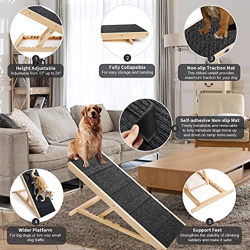 Dog Ramp Pet Ramp for Dogs and Cats Ramp for Bed Portable Nonslip