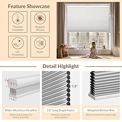 Boolegon Blackout Cellular Shades Cordless Pull