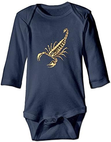 Baby Boys' And Girl's Bodysuits Gold Scorpion Crawl Long Sleeve