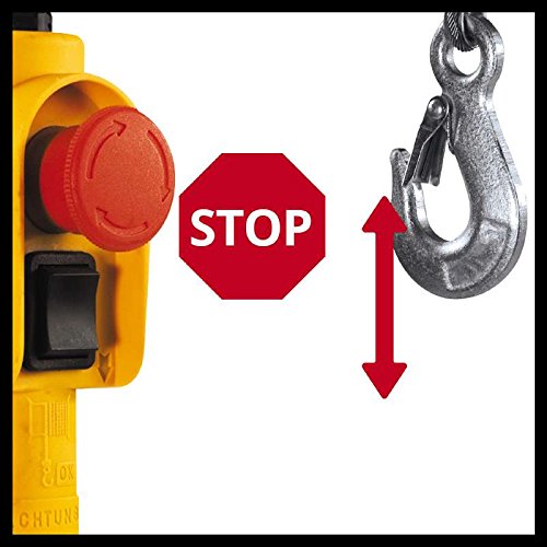 Einhell Seilhebezug TC-EH 500 (800 W, Bedienungsschalter mit Not-Aus, automatische Bremse, Endabschaltung, inkl. 12 m… – Bild 4