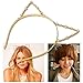 Hip Mall Sweet Fashion Crystal Rhinestone Metal Headwear Punk Hair Wrap Cat Ear Headband Party (Gold)