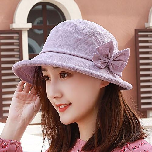 RangYR Women's Hat Ms Cap Women'S Breathable Yarn Cap Cotton Spring Summer Sun Hat Thin Caps A Size (54-58Cm Adjustable Size) Leather Purple