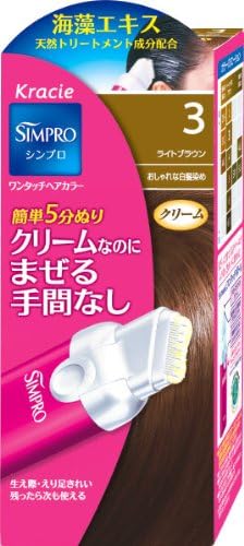 Amazon シンプロ ワンタッチヘアカラー ライトブラウン シンプロ 白髪染め 通販