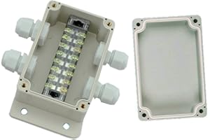 100 x 68 x 50mm Plastic Electric Enclosure Wall Mounting Project Junction Box With Connectors Kit Waterproof (2 in 2 out)