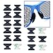 EWIN(R) 10pcs 2.5mm Eyeglass Sunglass Glasses Spectacles Anti-Slip Silicone Soft Stick on Nose Pads (Black)