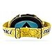 NENKI Motocross Goggles NK-1019 Mx ATV Off Road Dirt Bike Goggles For Unisex Adult (Techline Yellow,Iridium Red Lens)