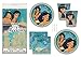 Aladdin Theme Birthday Party Supplies Set Serves 16 - Tablecover, Banner Decoration, Plates, Napkins, Cups and Candles - Jasmine and Aladdin