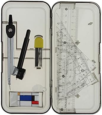 8 Pcs Studying Set Ruler Drawing Compass Sharpener Drafting Compasses Boxed Set Black