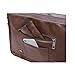 Berchirly Vintage Faux Leather Briefcase Men Women 13.3Inch Shoulder Messenger Bag Coffee
