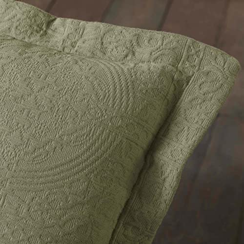 SUPERIOR Jacquard Matelasse Fleur De Lis 100 Cotton Medallion 3Piece