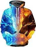 Azuki Mens Wolf Hoodie -L