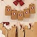 Souarts Pack of 50pcs Christmas Clips, Snowflake Red Wood Clothespins for Game Favors Craft, Wood Clips Set for Card Paper Photo Photography Activity (Red)