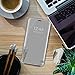 Galaxy S7/ S7 Edge Case Slim Purse Bag Multi-Function Removable Magnetic Clamshell Clear View Mirror Stand Protection for Samsung S7 Edge S-View Flip Cover (Silver, Galaxy S7 Edge)