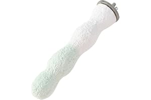 YOOSO WING Bird Perches for Cage, Abrasive Surface High Calcium Mineral Parrot Perch Stand - Bird Nail File for Claw & Beak Health, Colorful Ceramic Bird Cage Accessories (Green, Coral)