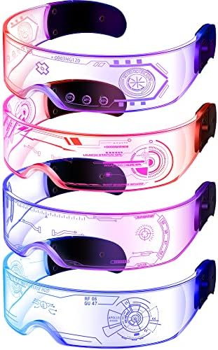Amazon.com: TOODOO 2 Pairs LED Visor Glasses 7 Colors 